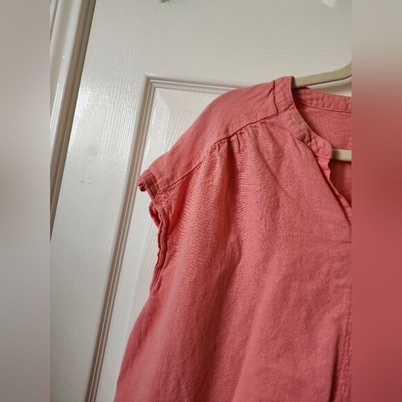 Splendid Coral Pink Suplice Linen Blend Women's Pink Top XXL - Picture 4 of 9